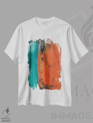 تیشرت سفید طرح دار سمت دیگر اثر میشل اوپنهایمر | فروشگاه ایماژ