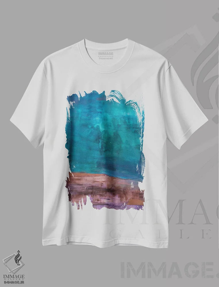 تیشرت سفید طرح دار با نیت اثر میشل اوپنهایمر | immage.ir