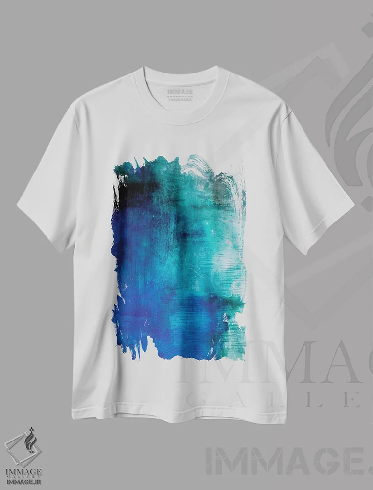 تیشرت سفید طرح دار تأمل اثر میشل اوپنهایمر | immage.ir
