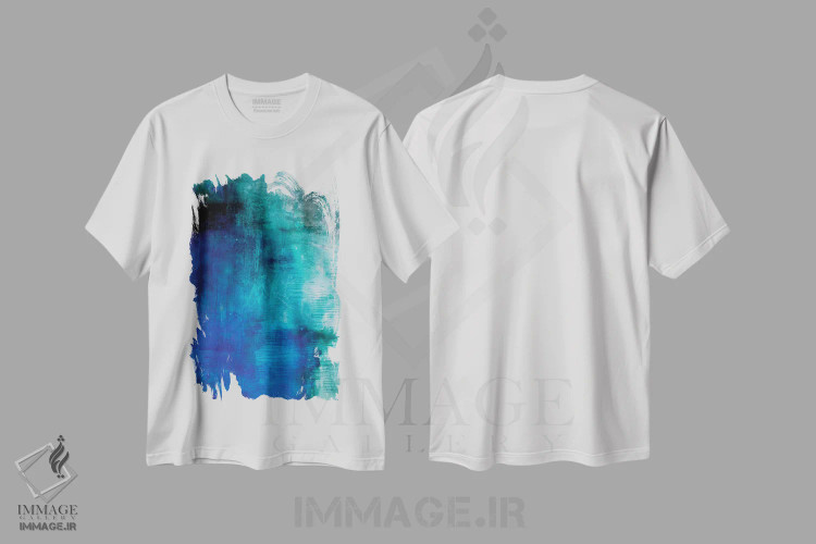 تیشرت سفید طرح دار تأمل اثر میشل اوپنهایمر | immage.ir