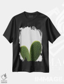 تیشرت مشکی طرح دار کاکتوس قلبی، دکور بوهمی اثر اورارا استودیو | فروشگاه ایماژ
