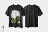 تیشرت مشکی طرح دار کاکتوس قلبی، دکور بوهمی اثر اورارا استودیو | فروشگاه ایماژ
