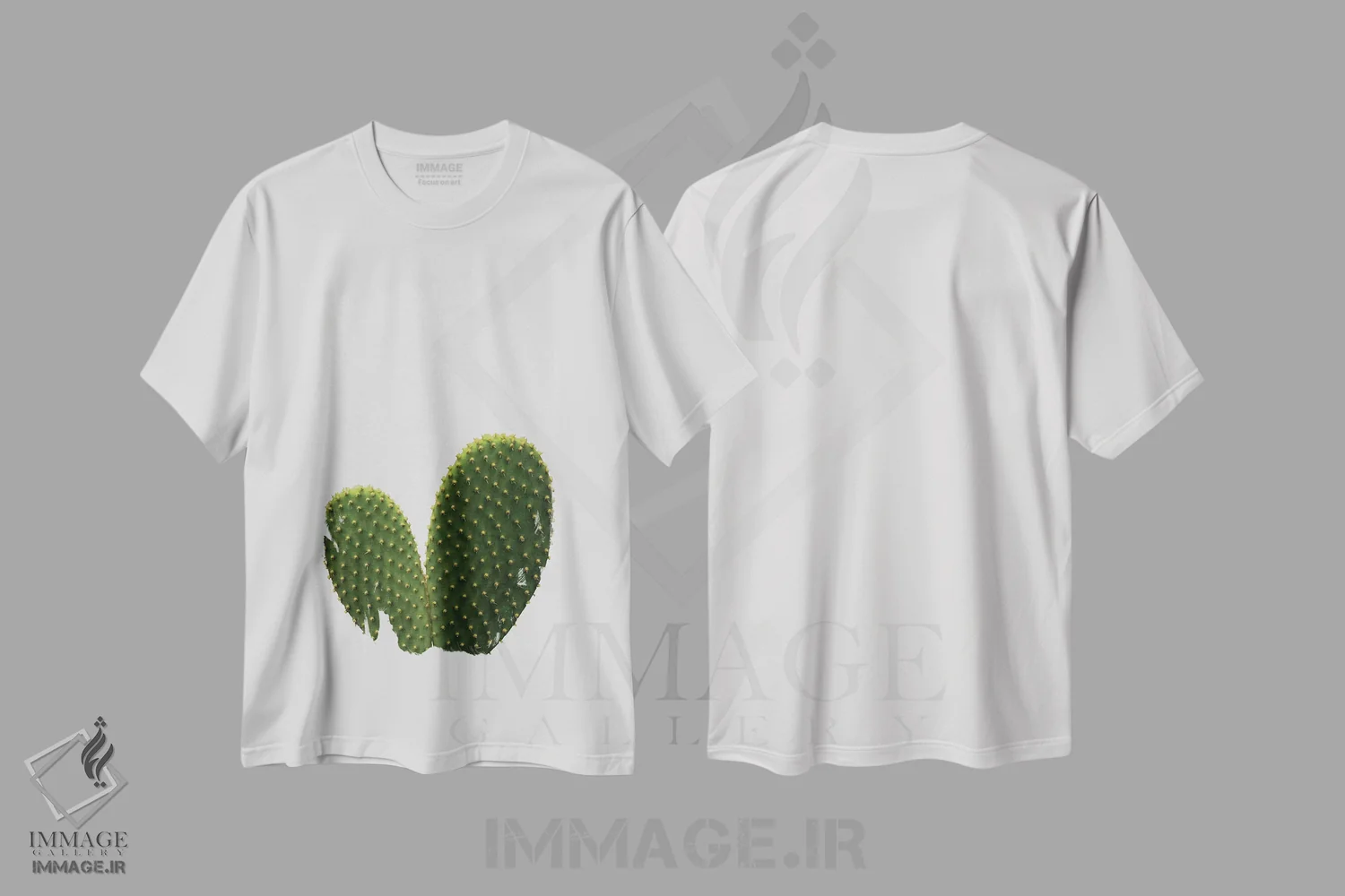 تیشرت سفید طرح دار کاکتوس قلبی، دکور بوهمی اثر اورارا استودیو | immage.ir