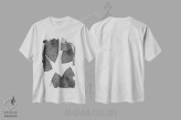 تیشرت سفید طرح دار برگ موز I سیاه و سفید، تزئینی اثر اورارا استودیو | فروشگاه ایماژ
