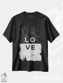 تیشرت مشکی طرح دار عشق، تزئینی اثر اورارا استودیو | فروشگاه ایماژ