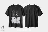 تیشرت مشکی طرح دار عشق، تزئینی اثر اورارا استودیو | فروشگاه ایماژ