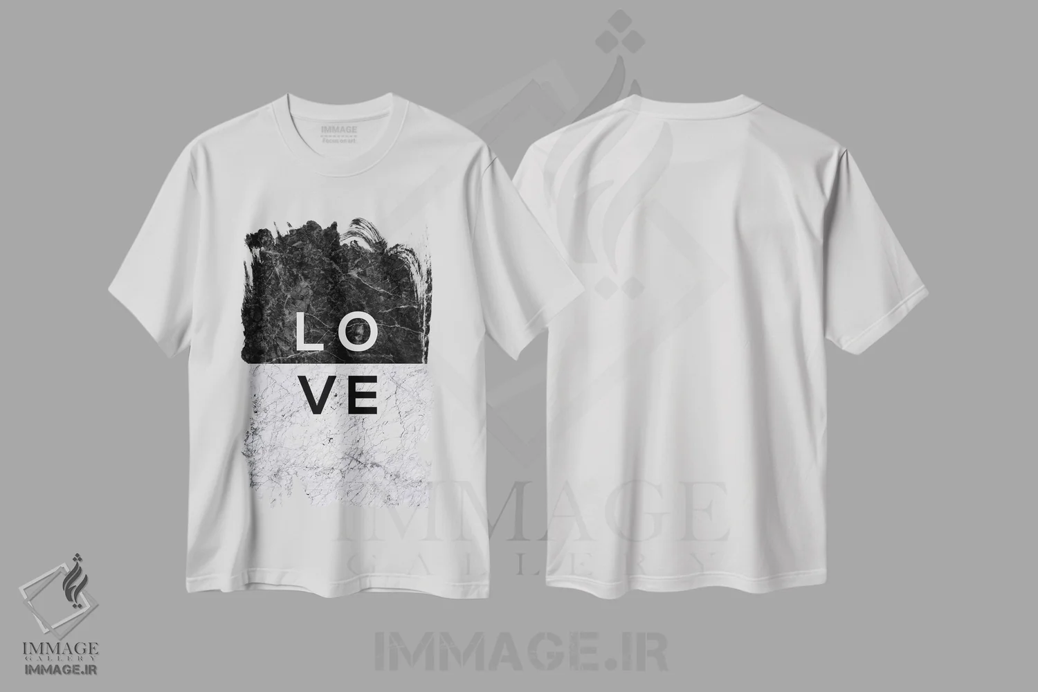 تیشرت سفید طرح دار عشق، تزئینی اثر اورارا استودیو | immage.ir