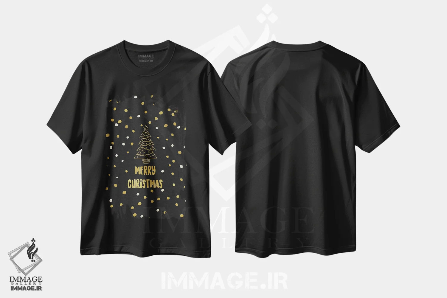 تیشرت مشکی طرح دار کریسمس مبارک، تابلو و عبار ت های کریسمسی اثر اورارا استودیو | immage.ir
