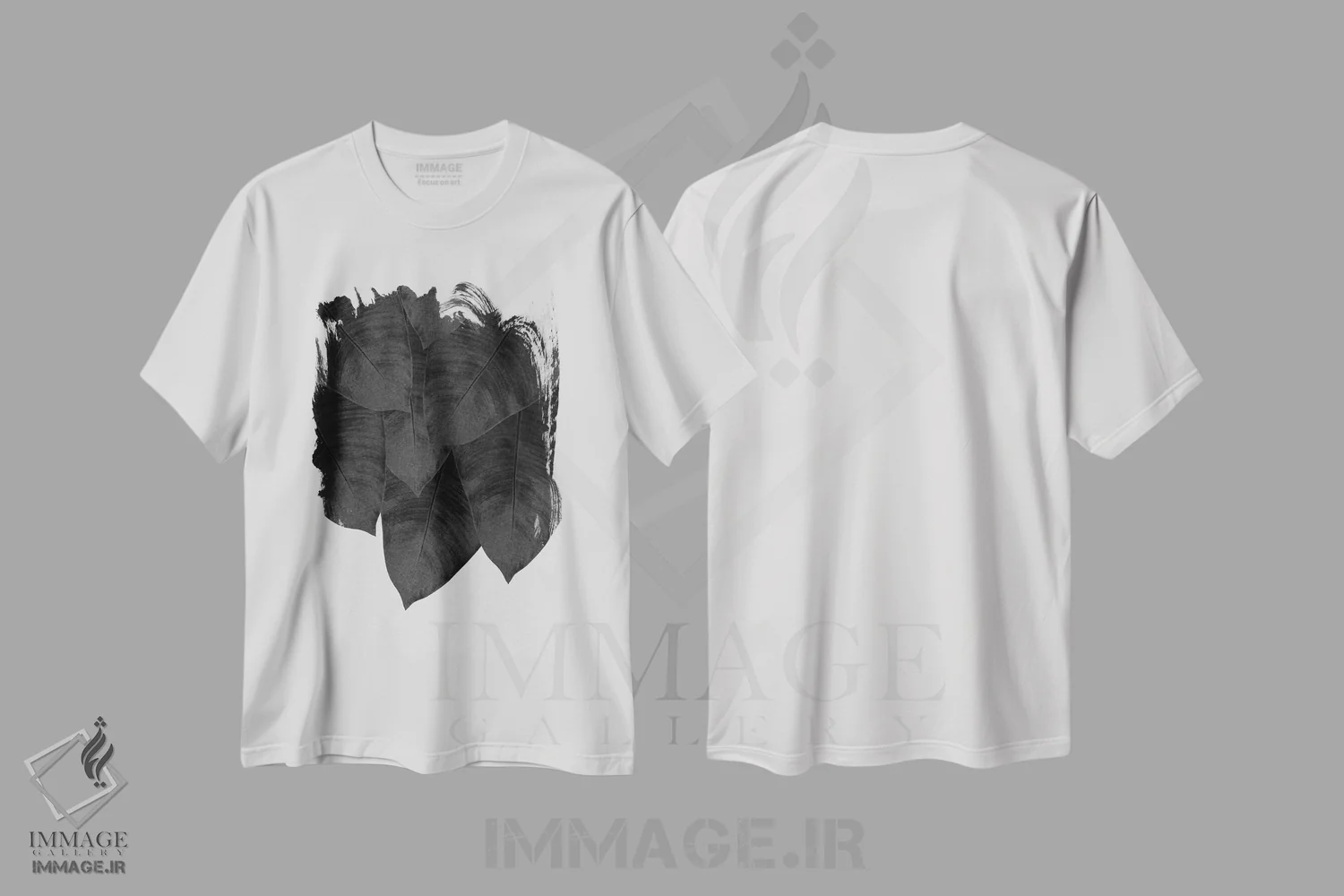 تیشرت سفید طرح دار برگ موز III، تزئینی اثر اورارا استودیو | immage.ir