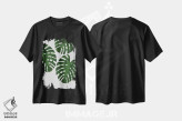 تیشرت مشکی طرح دار برگ مانسترا III، دکور بوهمی اثر اورارا استودیو | immage.ir