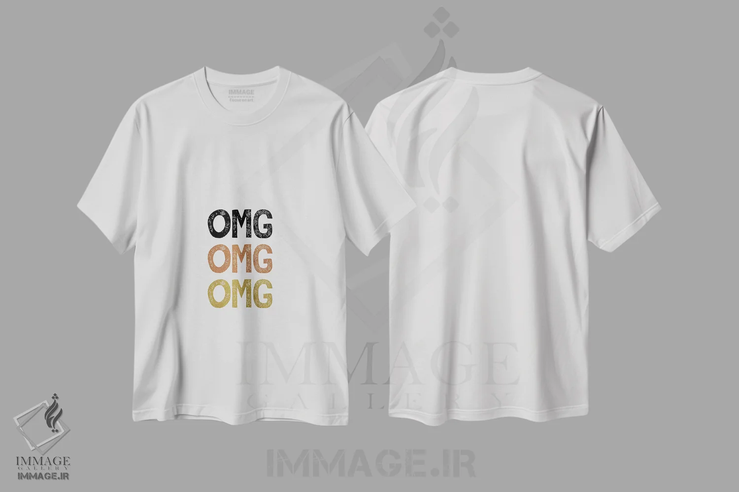 تیشرت سفید طرح دار وای خدای من، تزئینی اثر اورارا استودیو | immage.ir