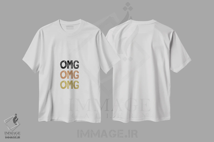 تیشرت سفید طرح دار وای خدای من، تزئینی اثر اورارا استودیو | immage.ir