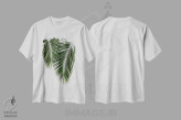 تیشرت سفید طرح دار برگ نخل II، دکور بوهمی اثر اورارا استودیو | immage.ir