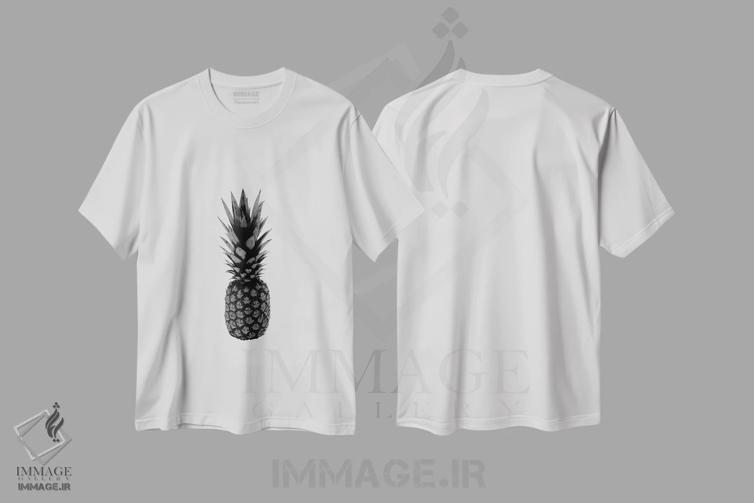 تیشرت سفید طرح دار آناناس I، دکور بوهمی اثر اورارا استودیو | immage.ir