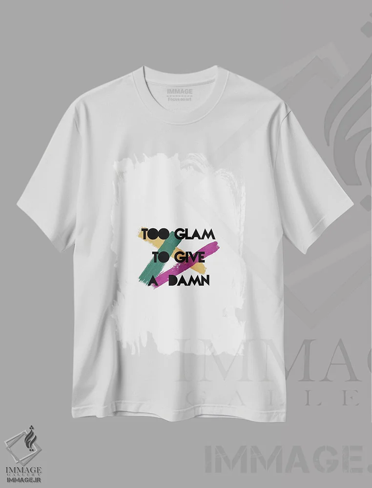 تیشرت سفید طرح دار خیلی شیک و مجلل، تزئینی اثر اورارا استودیو | فروشگاه ایماژ