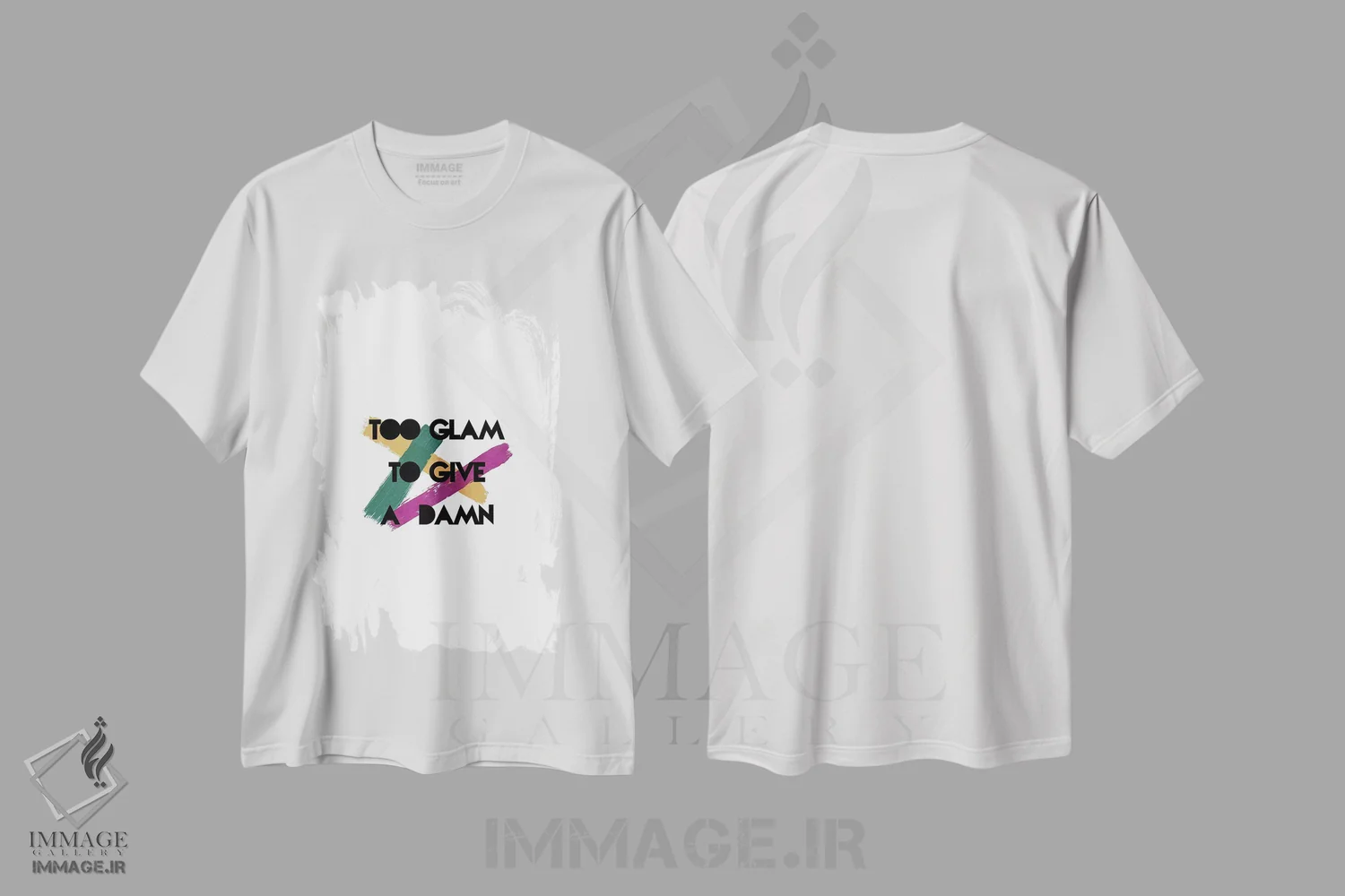 تیشرت سفید طرح دار خیلی شیک و مجلل، تزئینی اثر اورارا استودیو | فروشگاه ایماژ