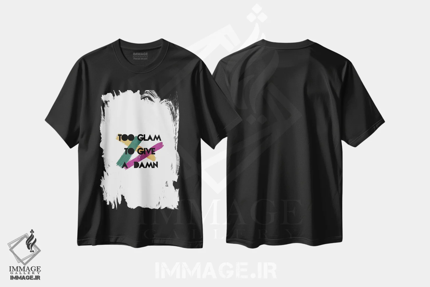 تیشرت مشکی طرح دار خیلی شیک و مجلل، تزئینی اثر اورارا استودیو | immage.ir