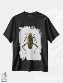 تیشرت مشکی طرح دار سوسک مشکی و طلایی IV، تزئینی اثر اورارا استودیو | immage.ir