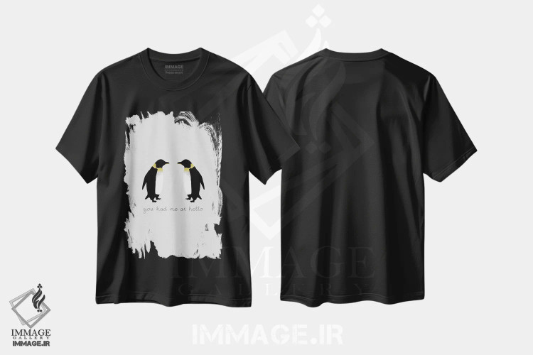 تیشرت مشکی طرح دار منو همون اول بردی، تزئینی اثر اورارا استودیو | immage.ir