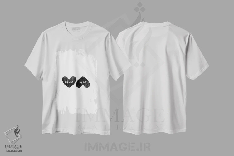 تیشرت سفید طرح دار دل بزرگ، باسن بزرگ، دکور معاصر اثر اورارا استودیو | immage.ir