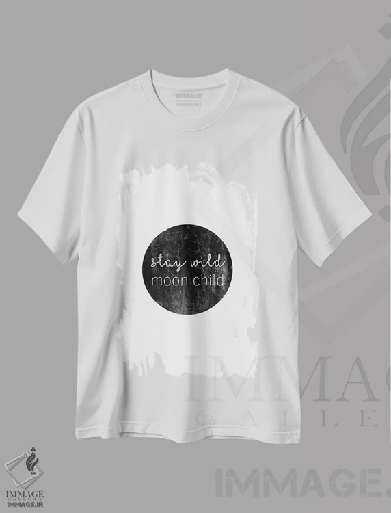 تیشرت سفید طرح دار وحشی بمان، کودک ماه، دکور معاصر اثر اورارا استودیو | immage.ir