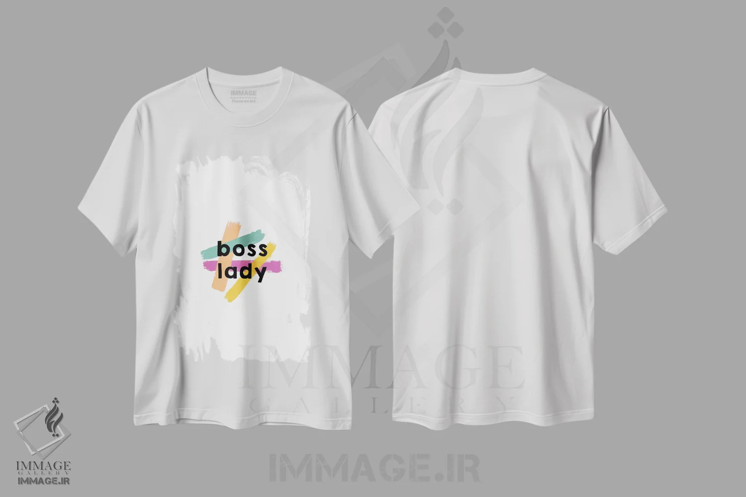 تیشرت سفید طرح دار آثار اورارا استودیو - immage.ir