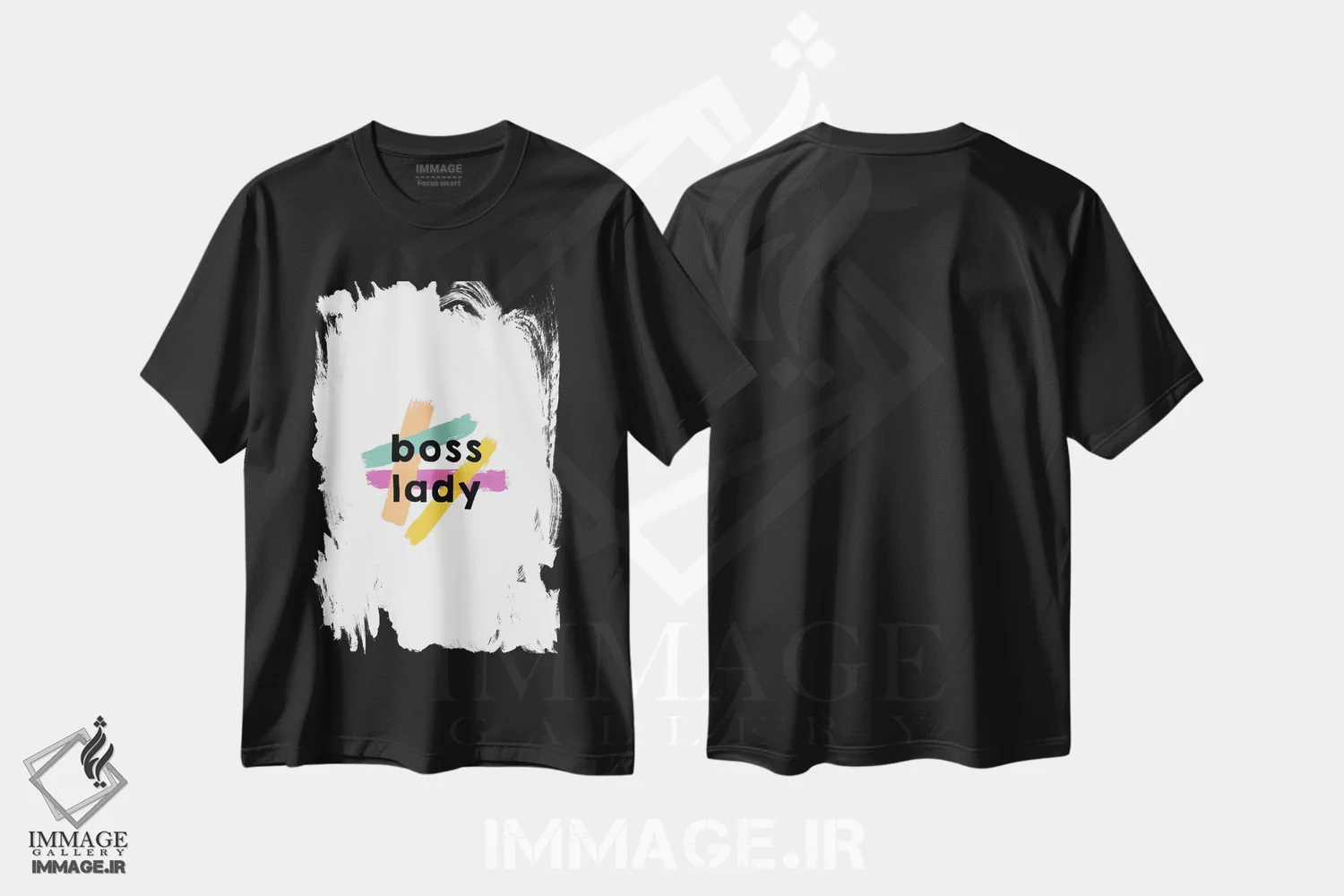 تیشرت مشکی طرح دار آثار اورارا استودیو - فروشگاه ایماژ