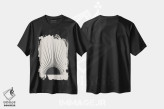 تیشرت مشکی طرح دار خورشید مینیمال، آبستره اثر اورارا استودیو | immage.ir