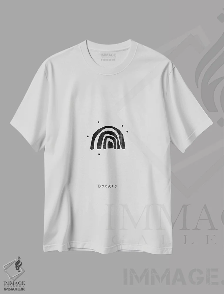 تیشرت سفید طرح دار مجموعه نقل قول، هنر تزئینی سیاه و سفید اثر اورارا استودیو | immage.ir