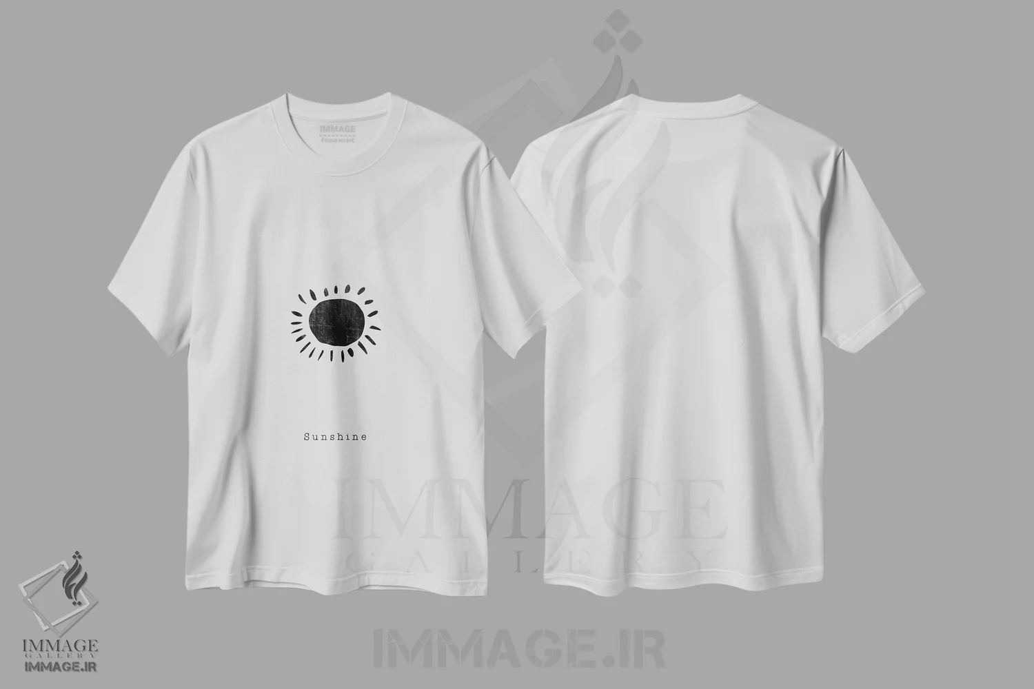 تیشرت سفید طرح دار مجموعه نقل قول، هنر تزئینی سیاه و سفید اثر اورارا استودیو | فروشگاه ایماژ