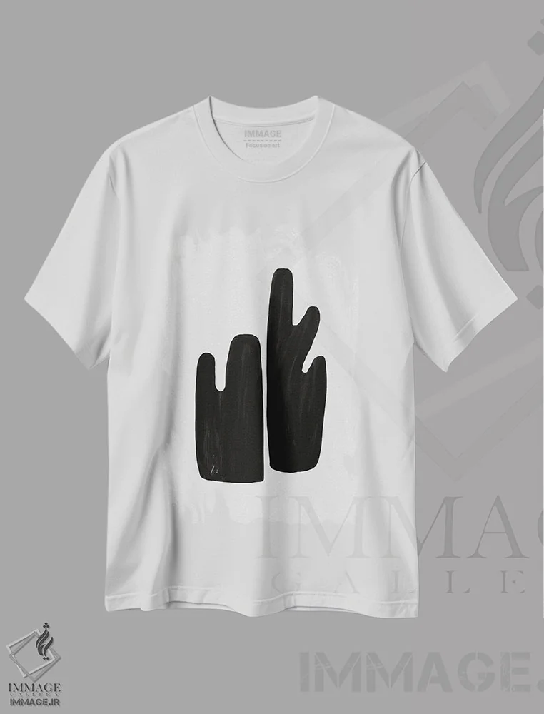 تیشرت سفید طرح دار گیاه شناسی ۵، آبستره اثر اورارا استودیو | immage.ir