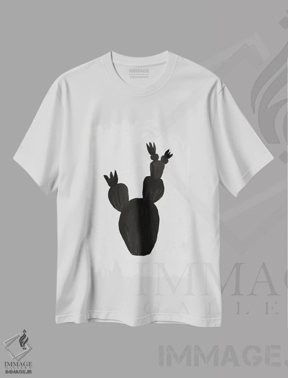 تیشرت سفید طرح دار گیاه شناسی ۴، آبستره اثر اورارا استودیو | فروشگاه ایماژ