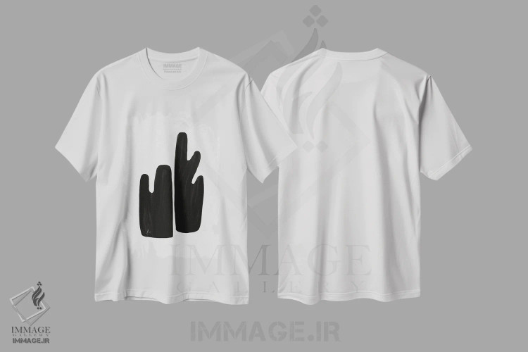 تیشرت سفید طرح دار گیاه شناسی ۵، آبستره اثر اورارا استودیو | immage.ir