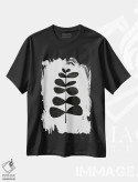 تیشرت مشکی طرح دار گیاه شناسی ۲، آبستره اثر اورارا استودیو | فروشگاه ایماژ