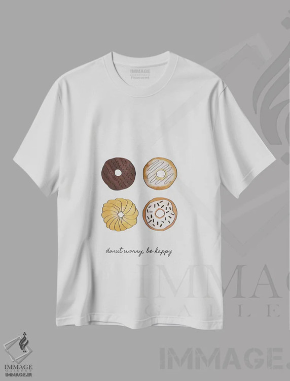تیشرت سفید طرح دار نگران نباش، تزئینی اثر اورارا استودیو | فروشگاه ایماژ