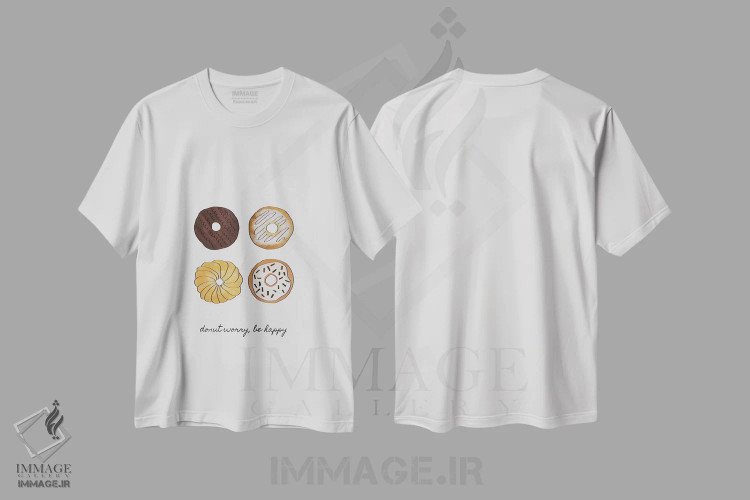تیشرت سفید طرح دار نگران نباش، تزئینی اثر اورارا استودیو | فروشگاه ایماژ