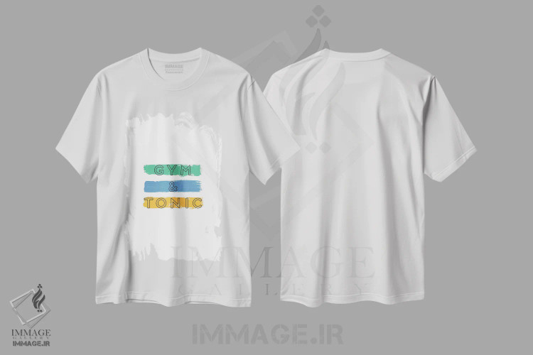 تیشرت سفید طرح دار باشگاه و تونیک، تزئینی اثر اورارا استودیو | immage.ir