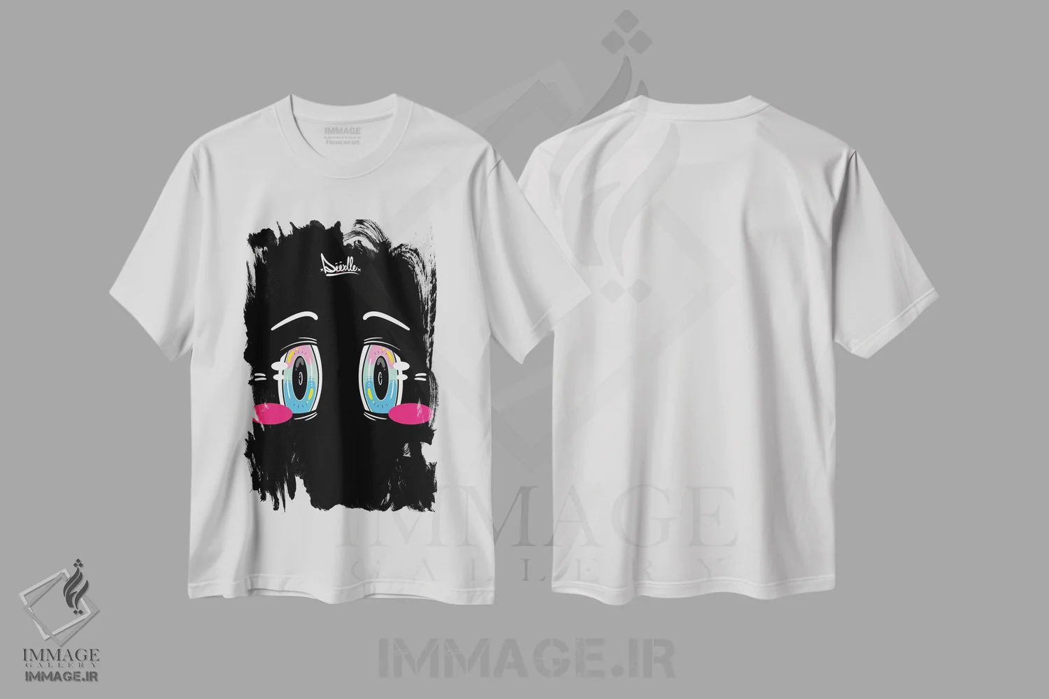 تیشرت سفید طرح دار "چشم ها"، دکور معاصر اثر جردن بست | immage.ir