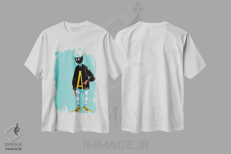 تیشرت سفید طرح دار "اینستاگرام دودل"، هنر آمریکایی آفریقایی تبار اثر جردن بست | فروشگاه ایماژ