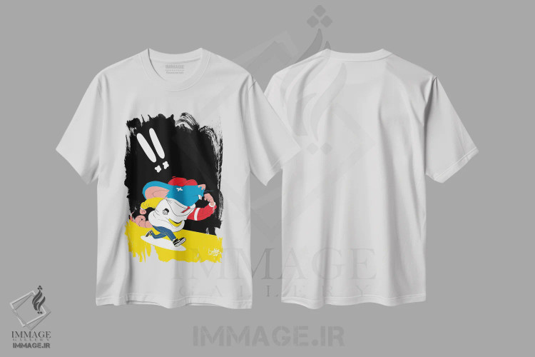 تیشرت سفید طرح دار "ریکی موش"، دکور معاصر اثر جردن بست | immage.ir