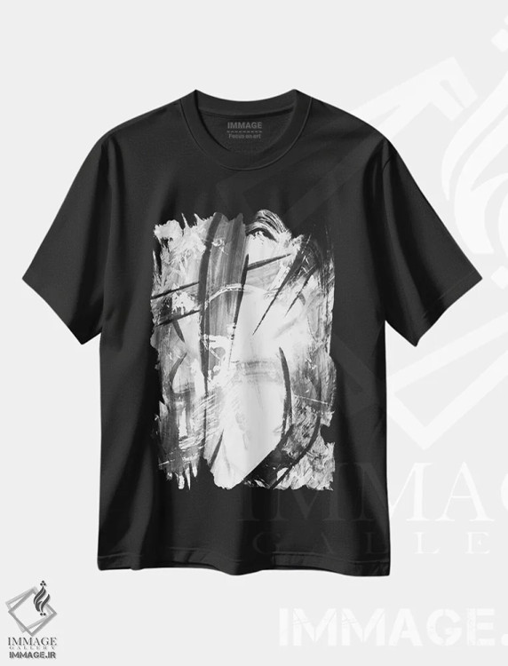 تیشرت مشکی طرح دار "نیش" اثر آن ری | فروشگاه ایماژ
