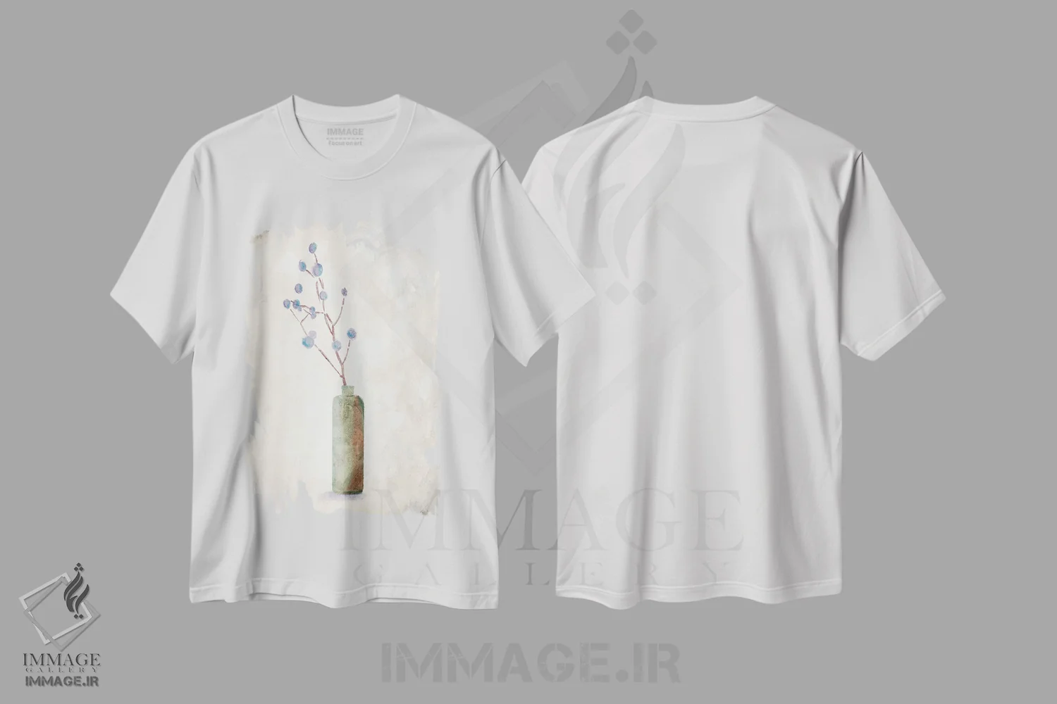 تیشرت سفید طرح دار "تنها گیاه"، دکور معاصر اثر آن ری | immage.ir