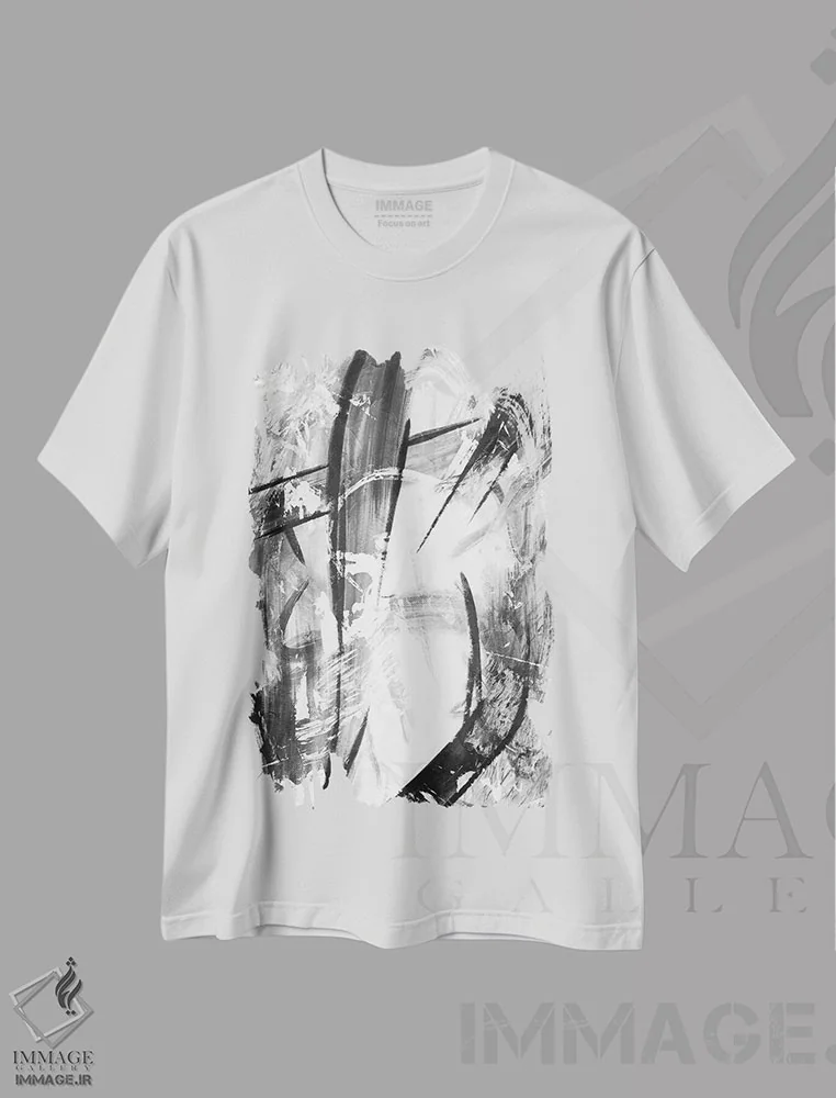 تیشرت سفید طرح دار "نیش" اثر آن ری | immage.ir