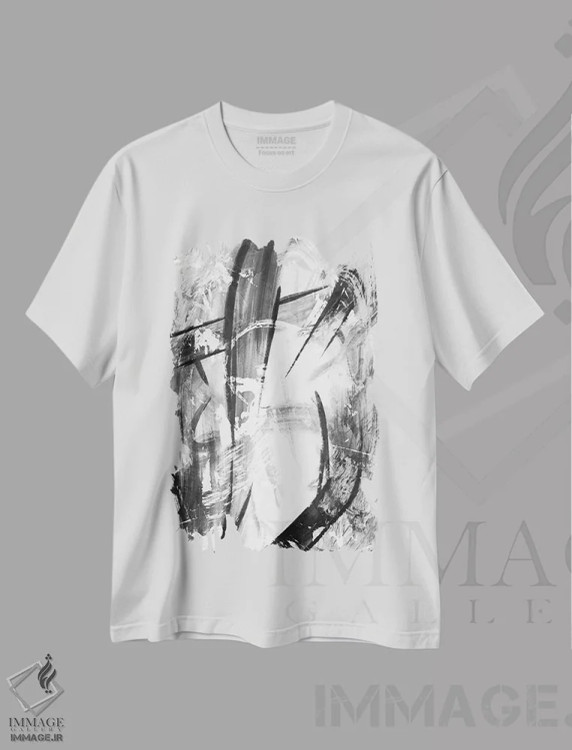 تیشرت سفید طرح دار "نیش" اثر آن ری | immage.ir