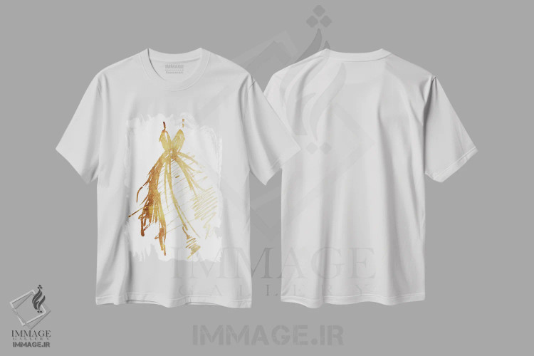 تیشرت سفید طرح دار "لباس روی باند"، دکور تعطیلات اثر آن ری | فروشگاه ایماژ