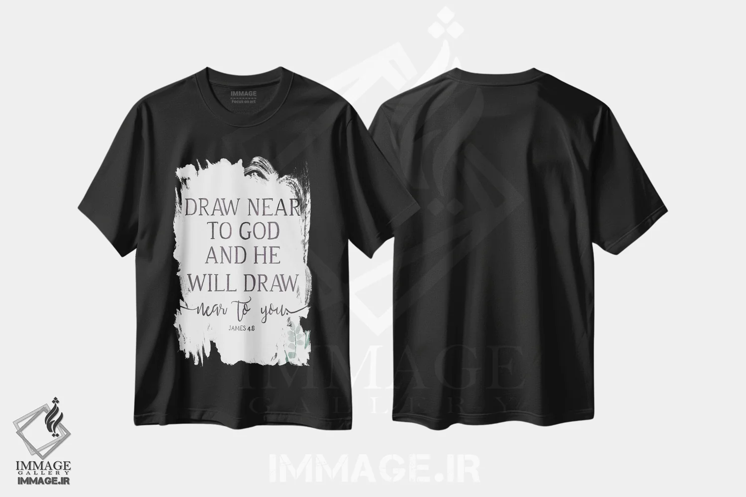 تیشرت مشکی طرح دار "خواهم کشید"، تزئینی اثر آن ری | immage.ir