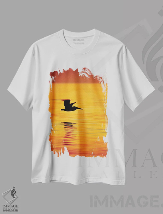 تیشرت سفید طرح دار "سایه فک"، مدیوم اثر دیوید اوریاس | immage.ir
