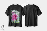 تیشرت مشکی طرح دار "باغ ساکولنت ۱۱۶"، تزئینی اثر ایرنا اورلوف | فروشگاه ایماژ