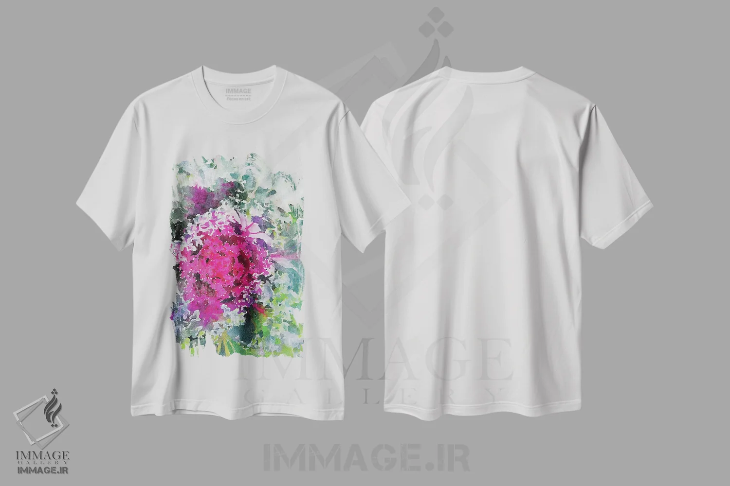 تیشرت سفید طرح دار "باغ ساکولنت ۱۱۶"، تزئینی اثر ایرنا اورلوف | immage.ir
