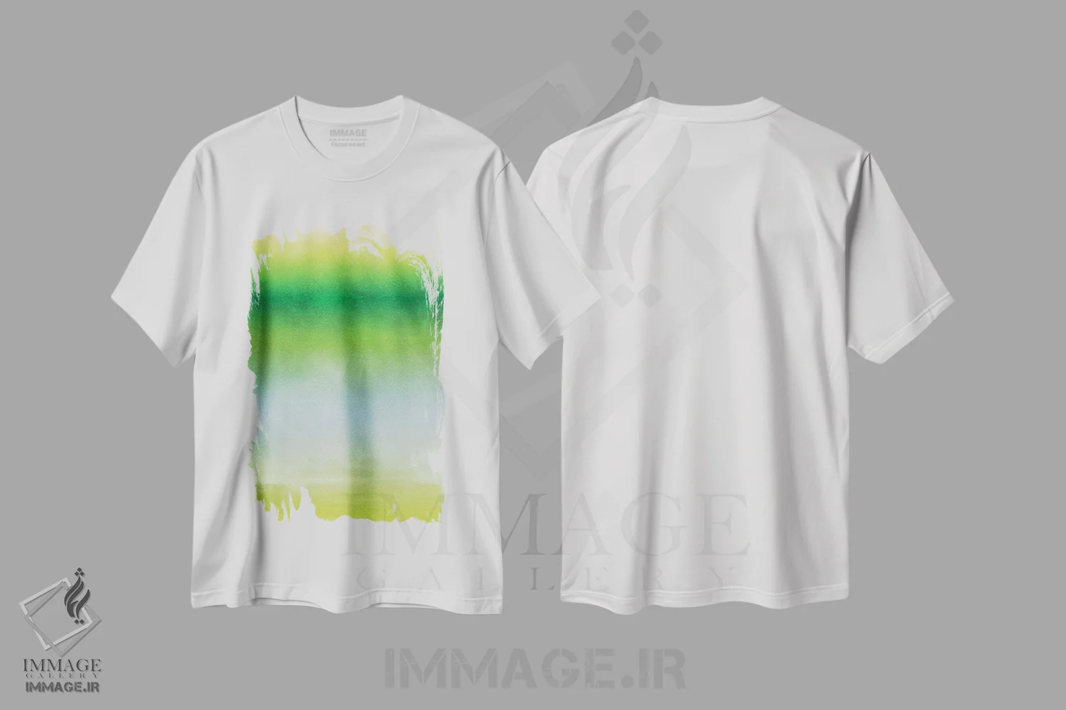 تیشرت سفید طرح دار "خورشید و دریا III" اثر ایرنا اورلوف | فروشگاه ایماژ